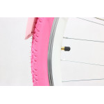 Dámsky retro bicykel 28" Lavida 1-prevodový Modrý, ružové kolesá